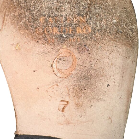 Calleen Cordero Studded Brown Leather Aveda W Sandal Size 7 Tan - Picture 8 of 8